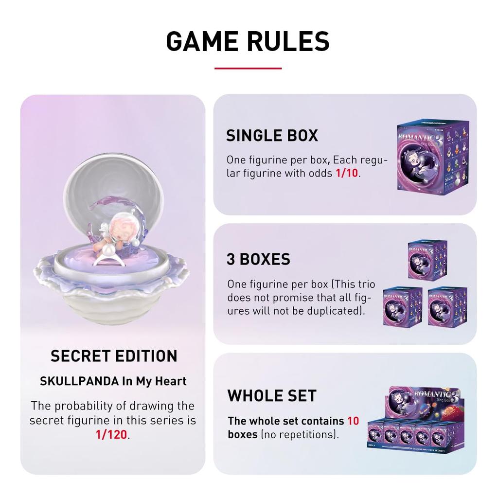 POP MART Романтический набор сцен из коробки с кольцами POP MART Gacha Gacha Blind Box Фигурка из пластиковой модели Премиум-игрушка Мягкий винил Оригинальный персонаж Подарок на день рождения [1