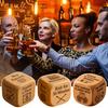 Decision Dice Handmade Wooden Embroidery/Knitting/Drinking Decision Dice with 6 Engraved Tasks Stocking Stuffers for Men Women