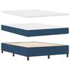 LED Box Spring Bed with Mattress Blue 140 x 200 cm Fabric