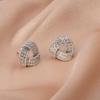 Women's S925 Silver Zircon Stud Earrings - Elegant & Versatile Design for a Luxurious Everyday Look