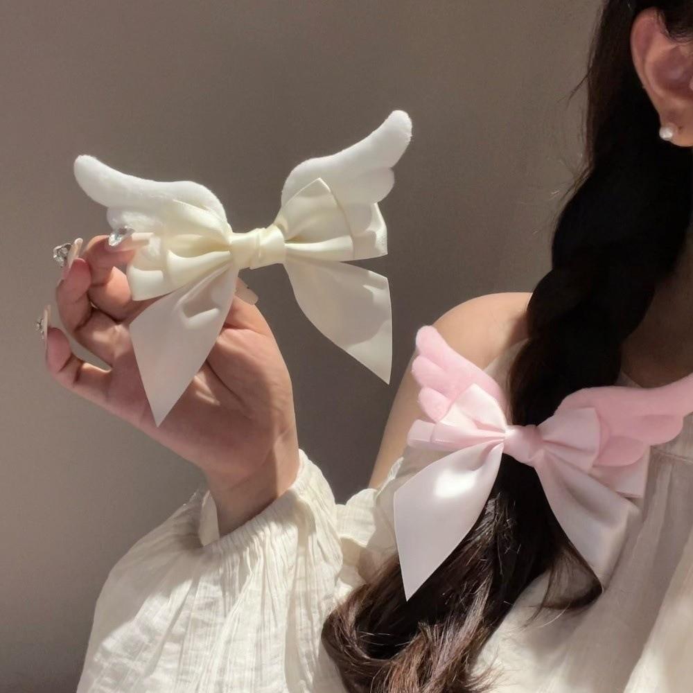 Alligator Clip Bow Hair Clip Plush Ribbon Hair Clip Gifts Back Head Clip