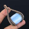 Owyhee Opal Gemstone Pure Copper Wire Wrapped Designer Handmade Pendant Jewelry For Woman
