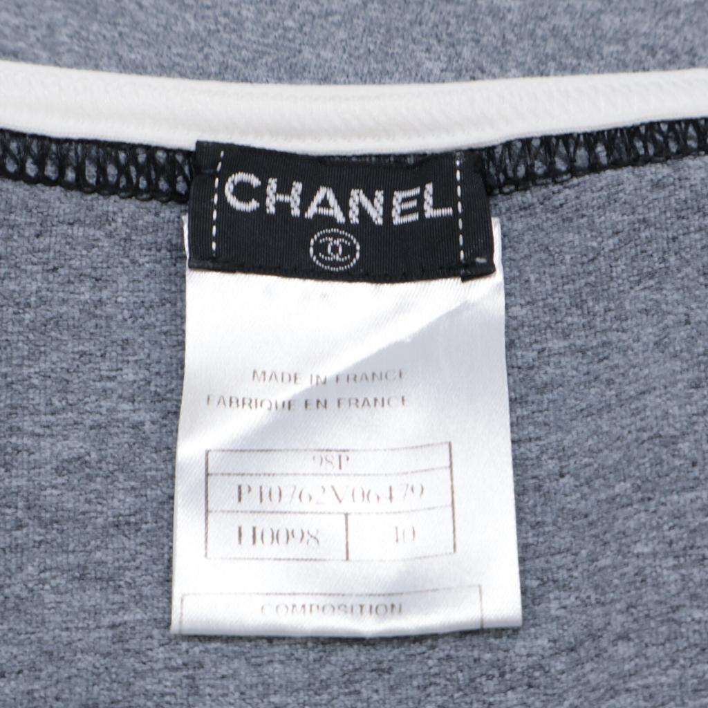 CHANEL Excellent condition P10762V06479 1998 CC Logos camisole tops 40 grayUsed