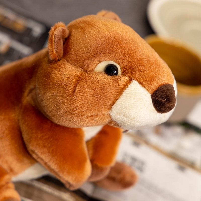 20 см кавайная имитация дикого животного бобра плюшевая кукла реалистичный милый сурок бобер плюшевая игрушка домашний декор подарок для мальчиков и девочек