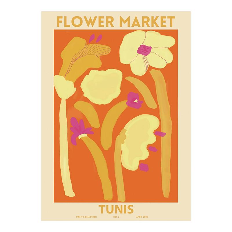 Абстрактная Цветочная Печать Плакатов Растение Настенное Искусство Париж Холст Картина Гостиная Домашнее Украшение