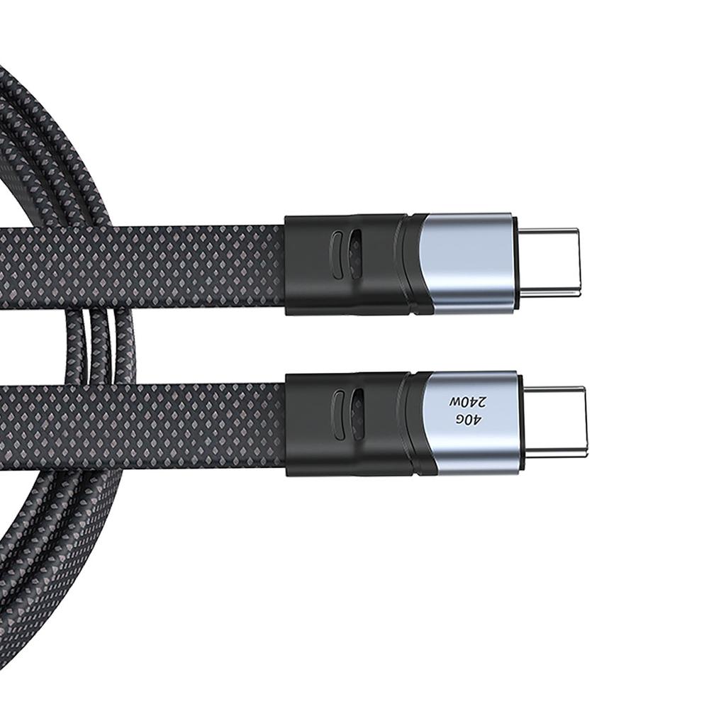 240 Вт USB C - USB C кабель для зарядки плоский нейлоновый шнур синхронизации данных зарядный шнур эффективный тип C шнур быстрый для телефона 15 Pad