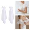 1 Pair Wedding Dress Shoulder Veils Decor Cape Women Mesh Tulle