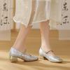 Туфли Мэри Джейн с квадратным носком, темпераментные для весны и осени, для работы, с открытым верхом, одинарные, подходят к ципао