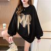 Plus Size Sweatshirts Spring Autumn Women's O-Neck Hoodies Long Sleeves Loose Female Street Style Tops