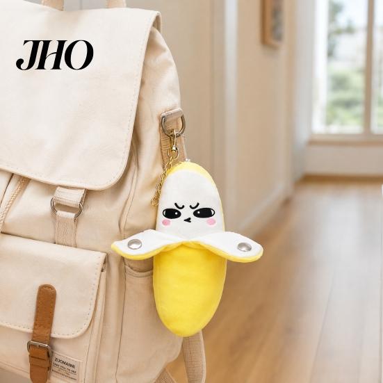 Portable Music Toy Keychain Musical Banana Plush Toy, Fruit Sensing Metronome with Sounds, Interactive Kids Sound for Kids, Cute Motion Sensor Keyring