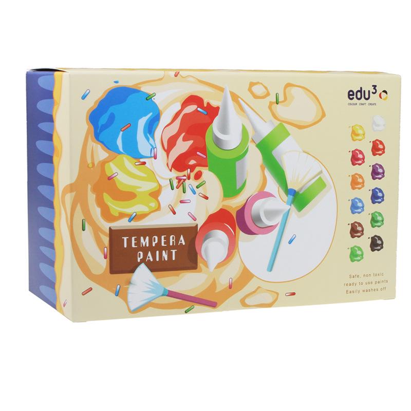 Edu3 Смываемый набор детских красок - 12 цветов