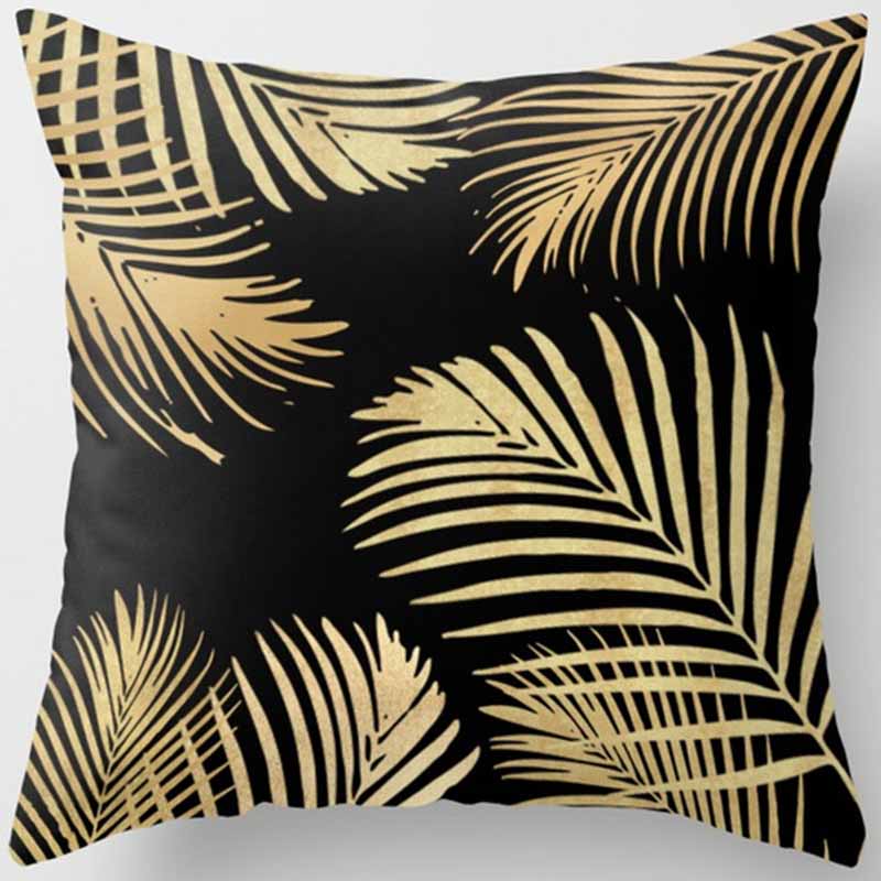 Черно-желтая квадратная наволочка, украшение для дома, чехол для автомобильного дивана 45 см * 45 см