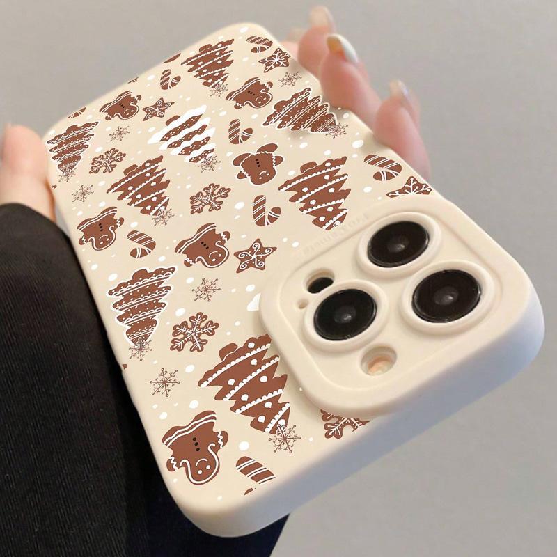 Christmas Tree Snowman Merry Christmas Phone Case For iPhone 16 15 14 Plus 13 12 11 Pro Max 16 Plus 8 7 SE Autumn Winter Gift Shockproof Soft Cover