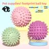 Игрушечные мячи для питомцев, Грызение зубов, Прочная чистка зубов, Полые мячи со следами лап, Игрушки для собак