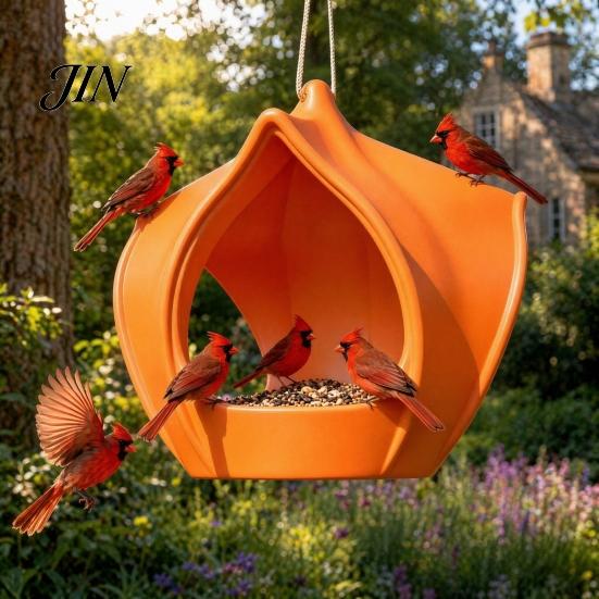 Window Bird Feeder Outdoor Feeder, Artistic Hanging Decorative Garden for Backyard Wild Birds