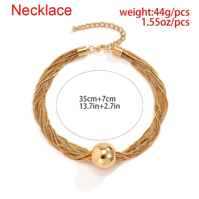 1 комплект, готическое ожерелье с толстой цепочкой, женское винтажное ожерелье с подвеской в ​​виде большого шара + браслет