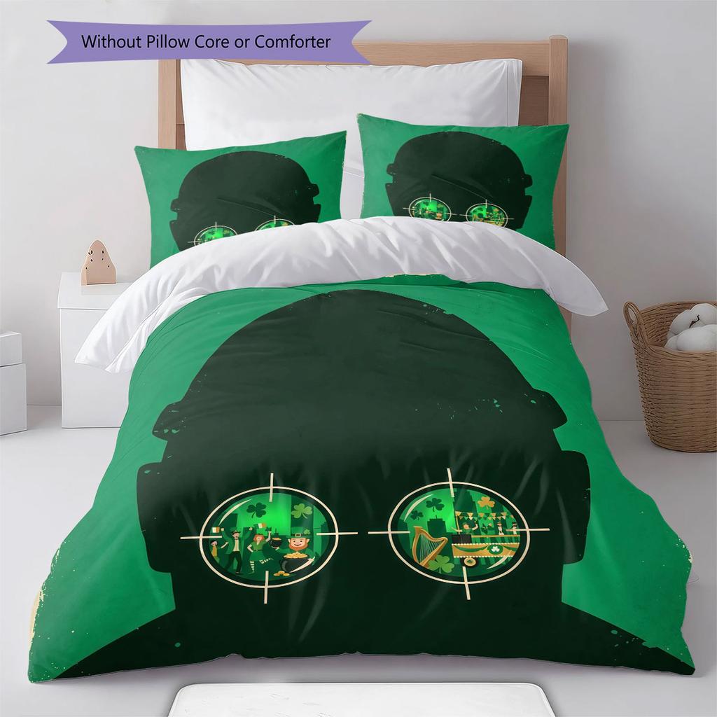 Leon Pattern Bedding Quilt Set Quilt Cover Pillowcase Home Decoration Birthday Gift (1 * duvet cover + 2 * pillowcase, without core)