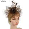 Flower Cocktail Wedding Feathers Hair Clip Alice Headband Clip Fascinator Hat Tea Party Headband