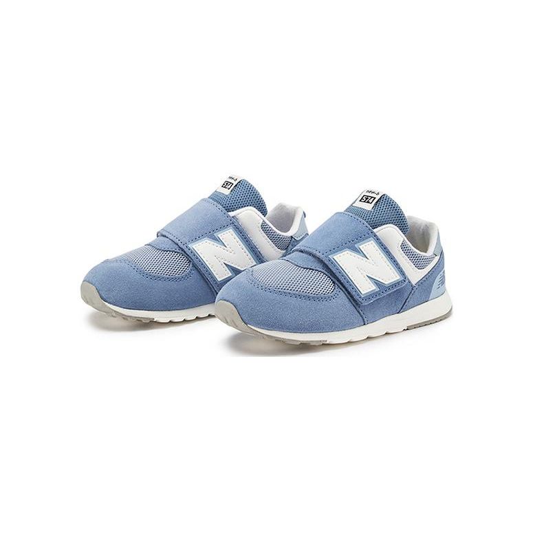New Balance 574 Hook & Loop Toddler Mercury Blue Baby Sneakers White NW574FDG