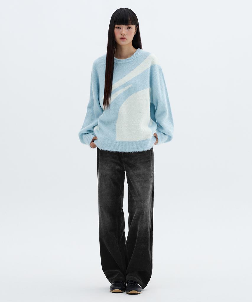 FILLUMINATE Symbol Jacquard Round Knit - Grey