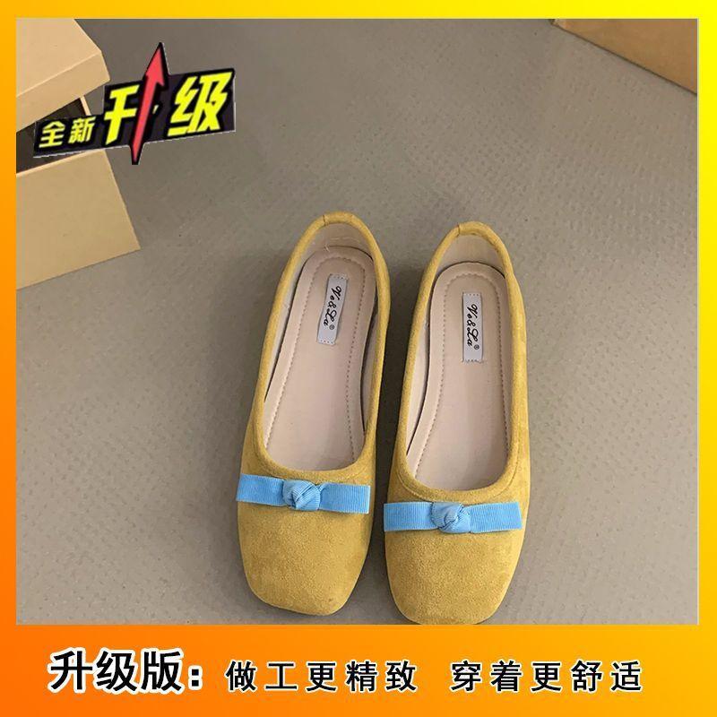 French Bow Ballet Shoes Fairy Versatile Round Head Gentle Flat Shoes 2025 Summer New