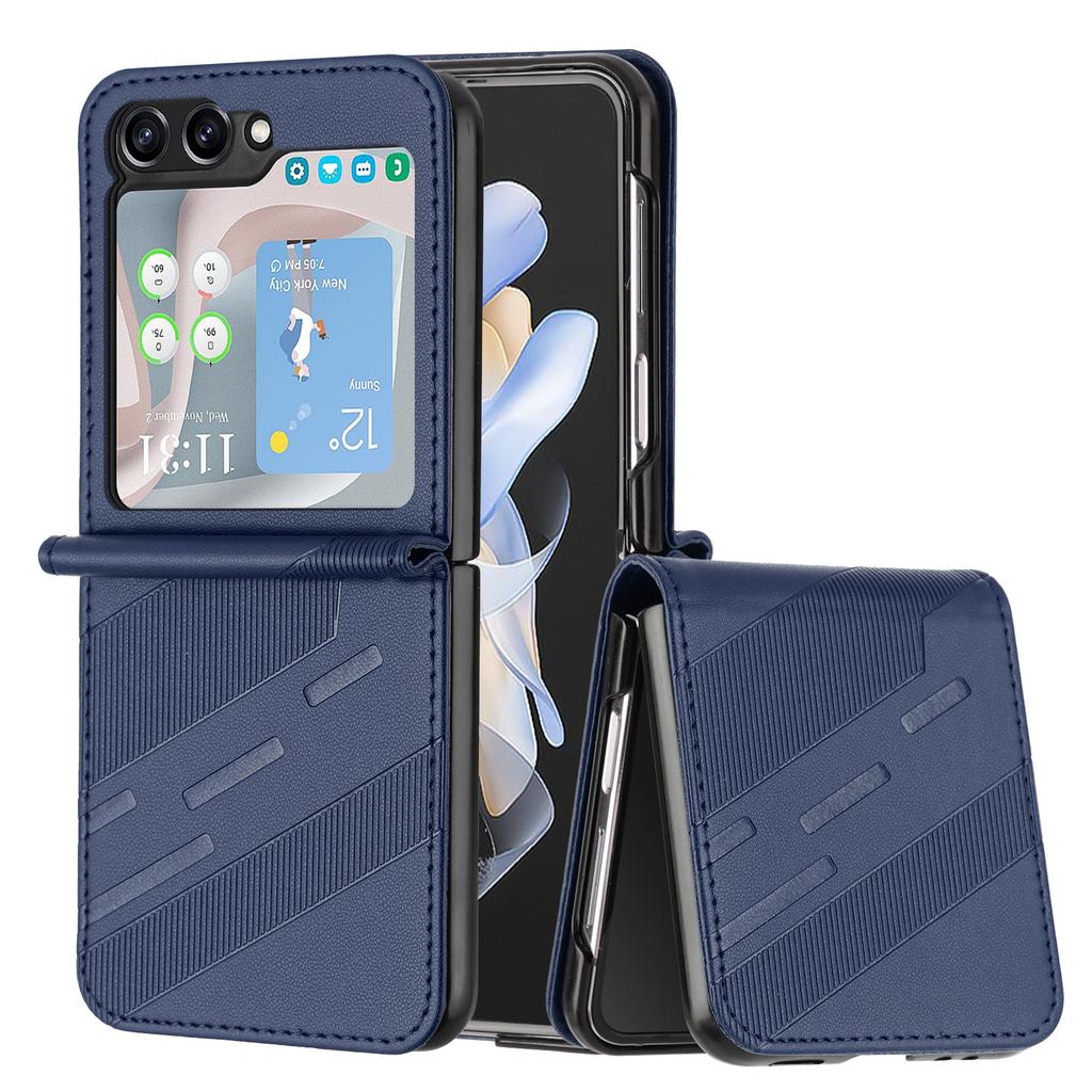 Кожаный флип-чехол для Samsung Galaxy Z Flip 6 Flip6 с отделением для кредитных карт, чехол для телефона, противоударный | Классический дизайн | 8 цветов