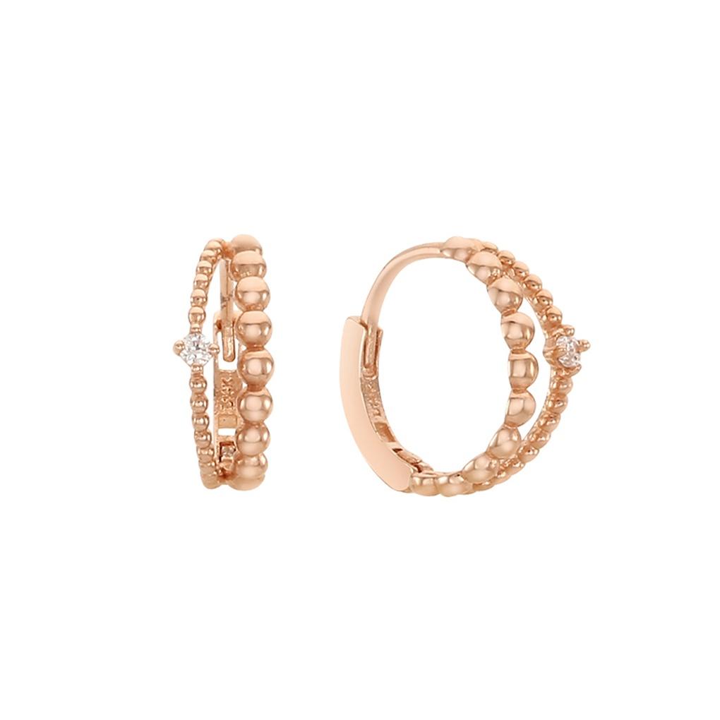 LLOYD Rocket Volume One-Touch 14k Gold Earrings LOFL1086G