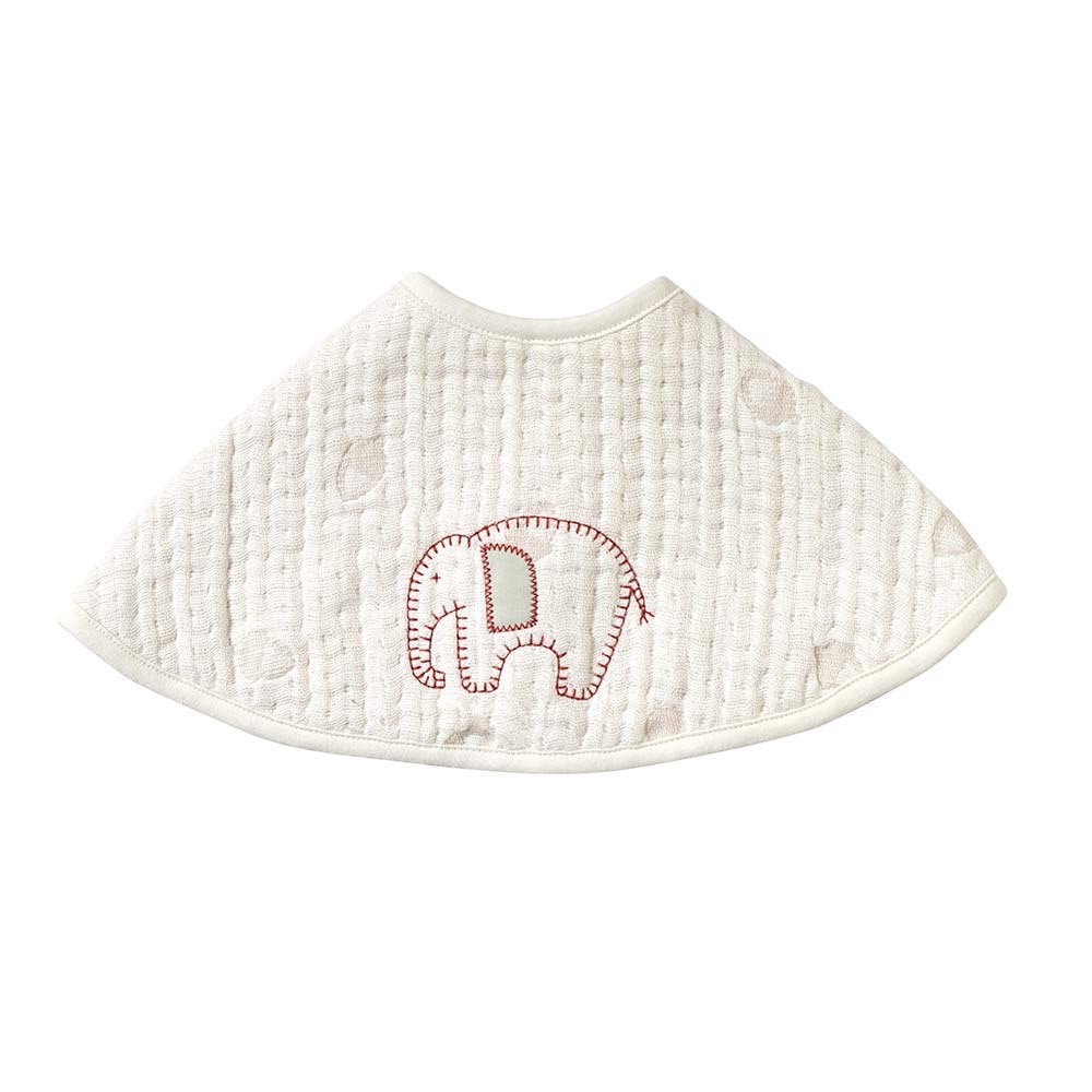 10mois Hoppetta Fufuku Gauze BIB BATON Guri Beige 20211000 - (6-ply Gauze)
