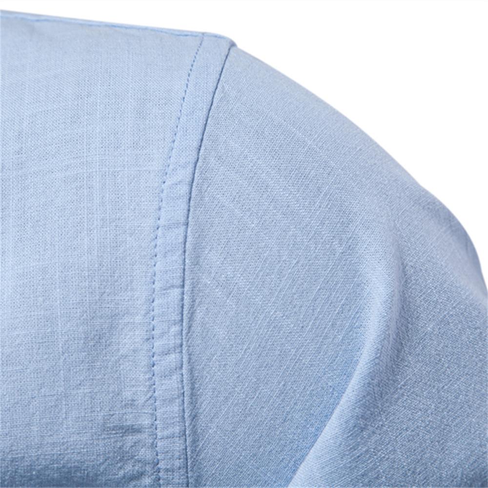 Trend Hub 100% Хлопок Социальная Рубашка Мужская Однотонная Длинный Рукав Высокое Качество Брендовая Рубашка для Мужчин Весна Стойка Повседневная Мужская Рубашка