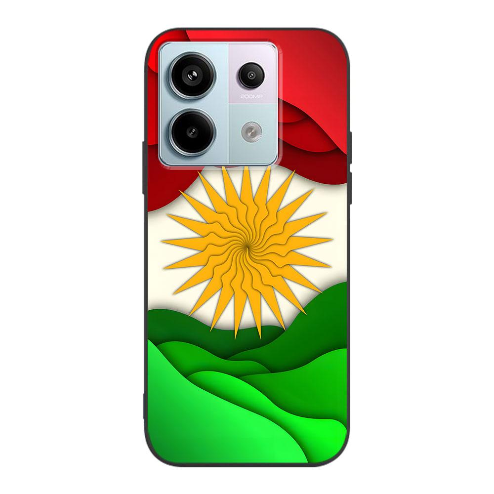 Чехол-арт с флагом Курдистана для Xiaomi Redmi 10 10C 9C 9A 9i 9 Prime 9T 12 12C 10A K40 Pro Черный Мягкий ТПУ Чехол-сумка для мобильного телефона
