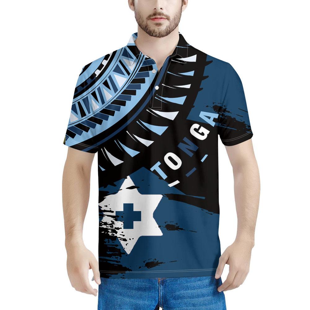 Turn-down collar short-sleeve polo shirt, summer short-sleeve polo