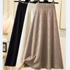 Women's Fall and Winter Medium-length Knitted Wool Large Hem Half-length Skirt