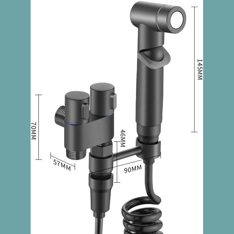 Полный латунный комплект для гигиенического ухода за туалетом-компаньоном, распылитель для ванной комнаты, один в два выхода