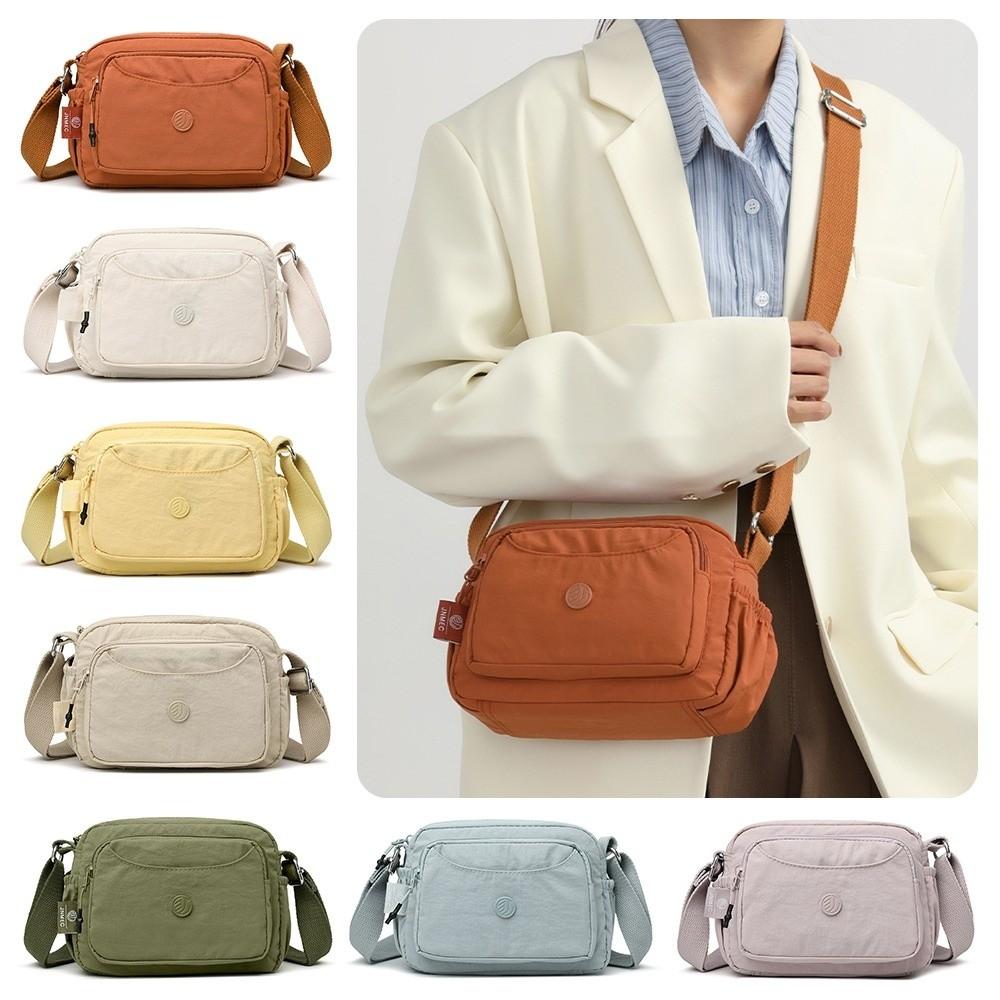 Casual Versatile Crossbody Bag Multi layered Waterproof Nylon Travel Bag Lightweight Mom Bag for Women