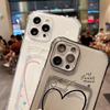 Чехол-кошелек с держателем для карт Прозрачный чехол для iPhone 16 15 14 13 12 11 Pro Max С чехлом с рисунком в виде сердца для iPhone XS Max XR 7 8 Plus