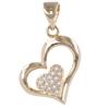 [R4829] - Gold Plated Pendant 'Love' White Gold - 15x10 Mm