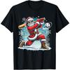 Милый Санта Клаус играет в бейсбол Мальчики Дети Подростки Рождественская футболка