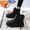 CRLAYDK Winter New Women Boots Ankle Keep Warm Fur Lined Snow Shoes Platform Leather Waterproof Outdoor Walking Ladies Booties