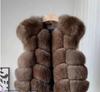 Autumn and winter new whole fur fox fur coat women's vest vest temperament versatile and thin short fur collar