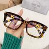 Oversized Square Glasses Women Large Frame Transparent Eyeglasses Anti Blue Light Glasses Over-The-Counter Lenses And Glasses