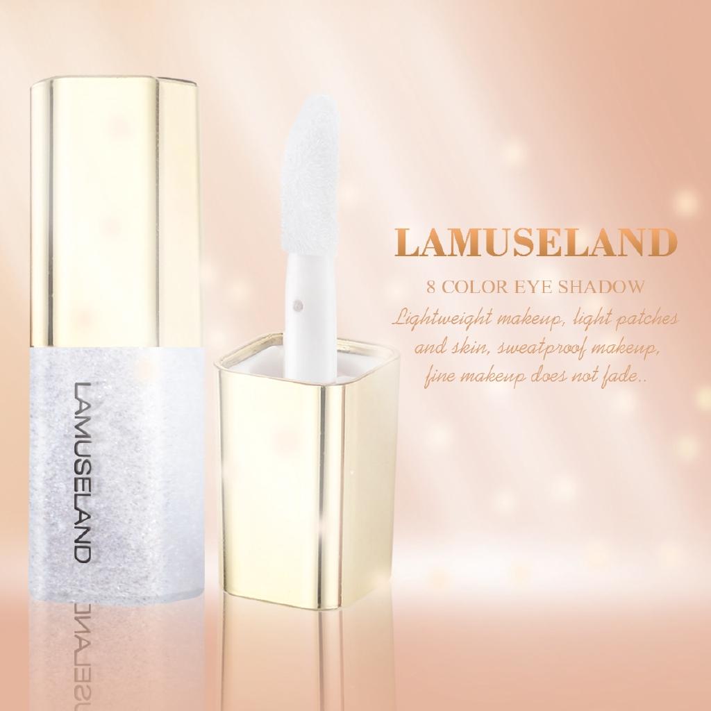 LAMUSELAND Блестящие жидкие тени для век — 8 универсальных цветов для потрясающего макияжа глаз