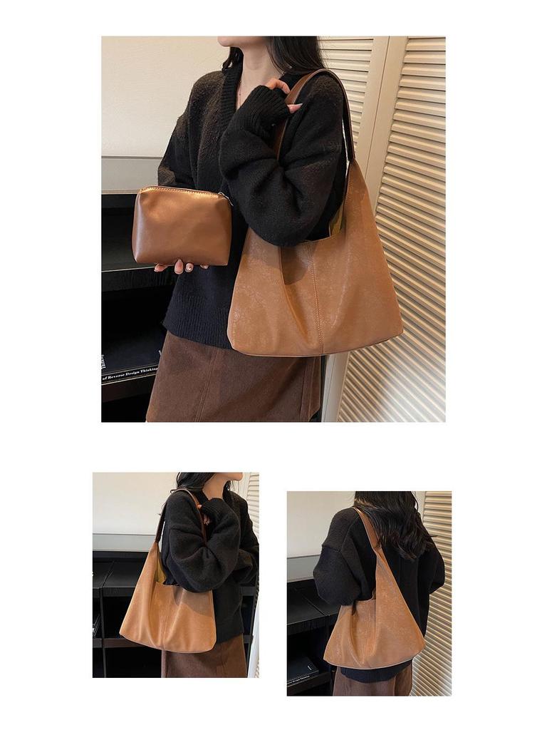 2025 Women's Exquisite Large Capacity Leather Shoulder Bag – Versatile Mother-Child Tote