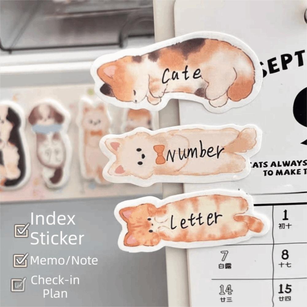 Cartoon Animal Sticky Notes Note Mark Memo Pads New Cat Index Tabs School Stationery