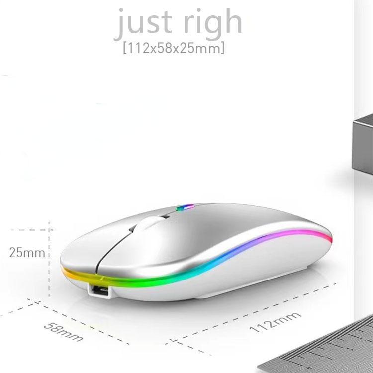 New Bluetooth Dual-mode Wireless Mouse Ultra-thin USB Fiber-optic Luminous Wireless Mouse 2.4G Receiving High-speed Computer Dedicated LM