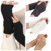 Outdoor Riding Mittens Knitted Gloves Half Finger Gloves Fashion Twists Gloves Men