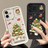 Мультяшный чехол для телефона с рождественской елкой для iPhone Air 16e 17 16 15 Pro Max 14 13 Pro Max 17 12 11 Ударопрочная мягкая силиконовая накладка