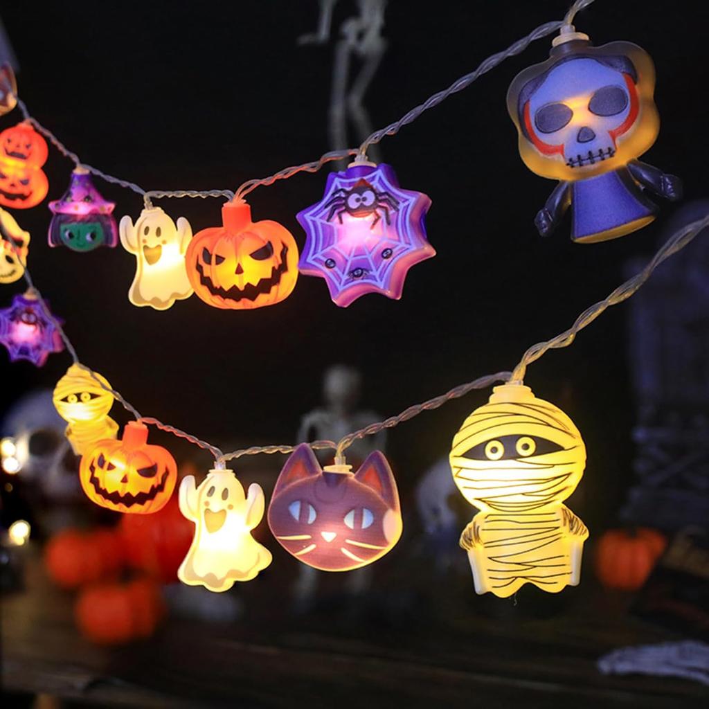 1pc Halloween LED Fairy Tale Lights Battery Operated 10/20/30LED Holiday Festival String Lights For Home Party Indoor Decoration