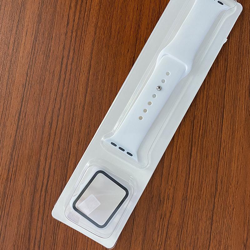 Strap&Glass Cover For Apple Watch Case 45mm 41mm 44mm 40mm 42mm 38mm iWatch Accessorie Screen Protector Apple Watch Serie 3 4 5 6 SE 7 Accessories