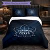 Toronto Maple Leafs Pattern Microfiber 3Pcs Bedding Set Decor Duvet Cover Set For Bedroom Home Use