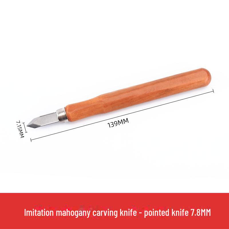 Набор ножей для резьбы по дереву ручной работы: В комплект входят нож для резьбы, перочинный нож, художественная печать, резиновый штамп. Идеально подходит для работ по дереву и штукатурке.